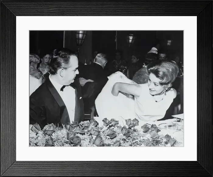 Framed Print : Prince Rainier III Helping Athina Onassis Remove Her Coat Framed Print : Prince Rainier III Helping Athina Onassis Remove Her Coat