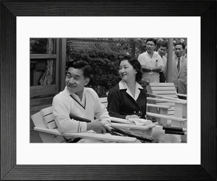 Framed Print : Akihito and Wife at Tennis Club Framed Print : Akihito and Wife at Tennis Club