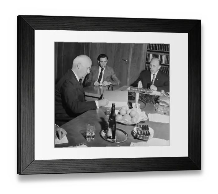 Framed Print : Frank Bartholomew Interviewing Walter Ulbricht Framed Print : Frank Bartholomew Interviewing Walter Ulbricht
