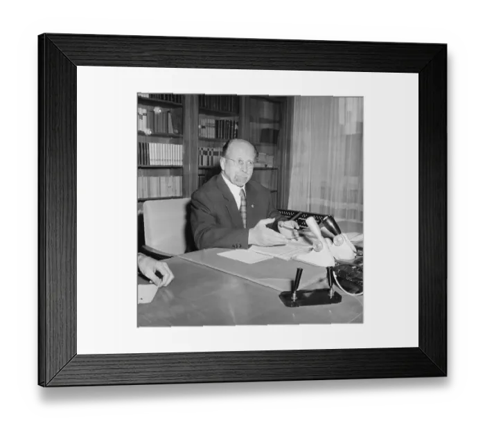 Framed Print : Walter Ulbricht at His Desk Framed Print : Walter Ulbricht at His Desk