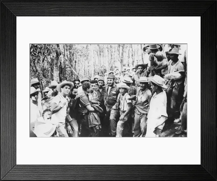 Framed Print : Fidel Castro Surrounded by Crowd Framed Print : Fidel Castro Surrounded by Crowd