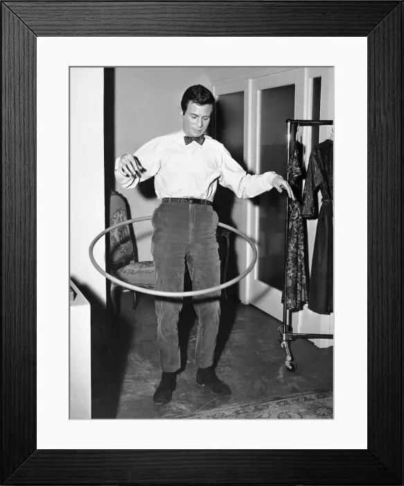 Framed Print : Man Using Hoola Hoop Framed Print : Man Using Hoola Hoop