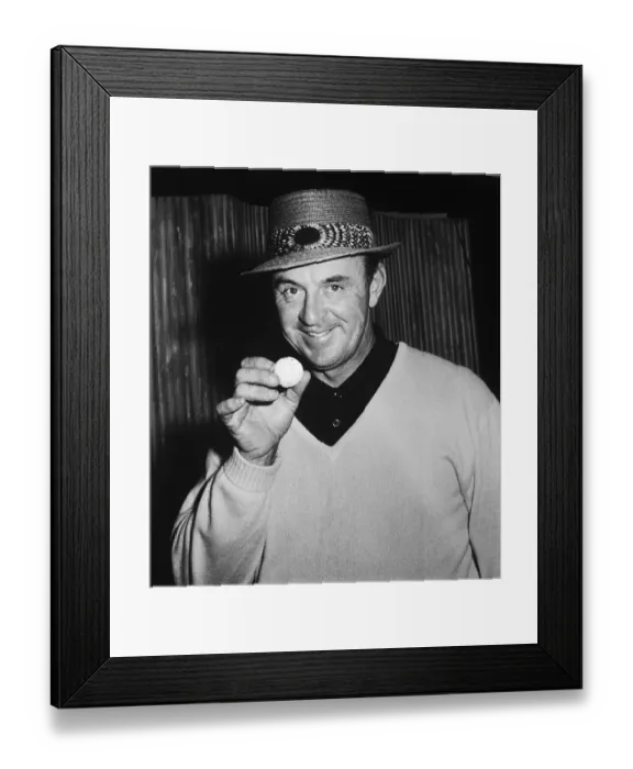 Framed Print : Sam Snead Displaying Golf Ball Framed Print : Sam Snead Displaying Golf Ball