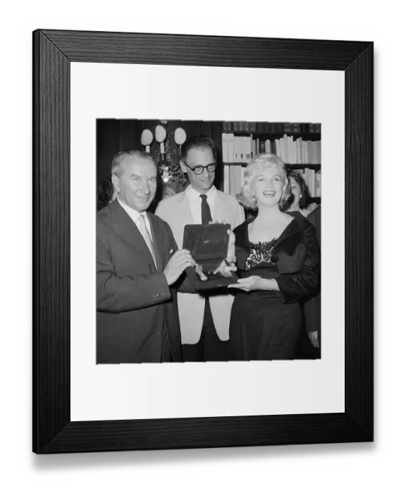 Framed Print : Marilyn Monroe Receiving Awards Framed Print : Marilyn Monroe Receiving Awards