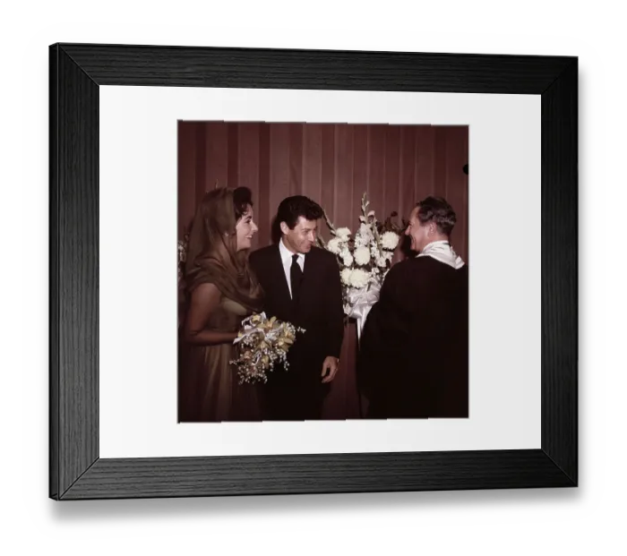 Framed Print : Eddie Fisher and Liz Taylor Getting Married Framed Print : Eddie Fisher and Liz Taylor Getting Married