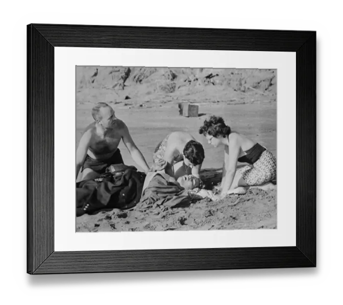 Framed Print : Portrait of Shark Attack Victim Framed Print : Portrait of Shark Attack Victim