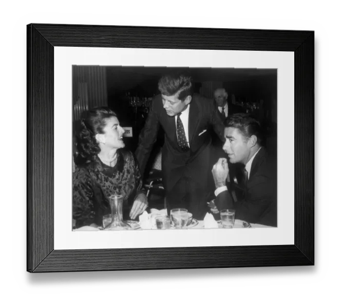 Framed Print : John Kennedy with Sister and Brother-in-Law Framed Print : John Kennedy with Sister and Brother-in-Law