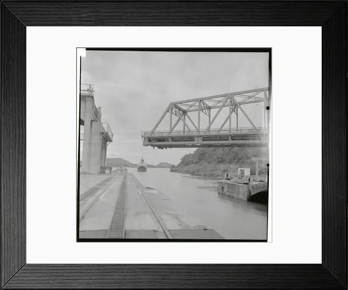 Framed Print : Ship Passing Under Bridge on Panama Canal Framed Print : Ship Passing Under Bridge on Panama Canal