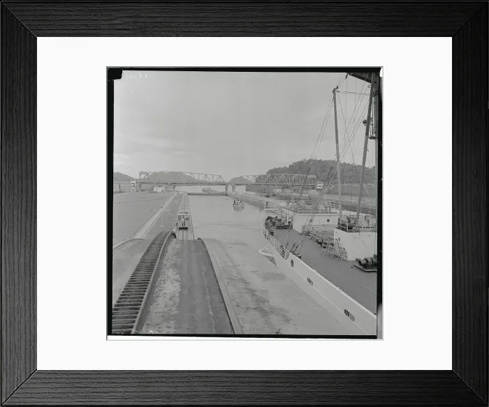 Framed Print : View of First Lock on Panama Canal Framed Print : View of First Lock on Panama Canal