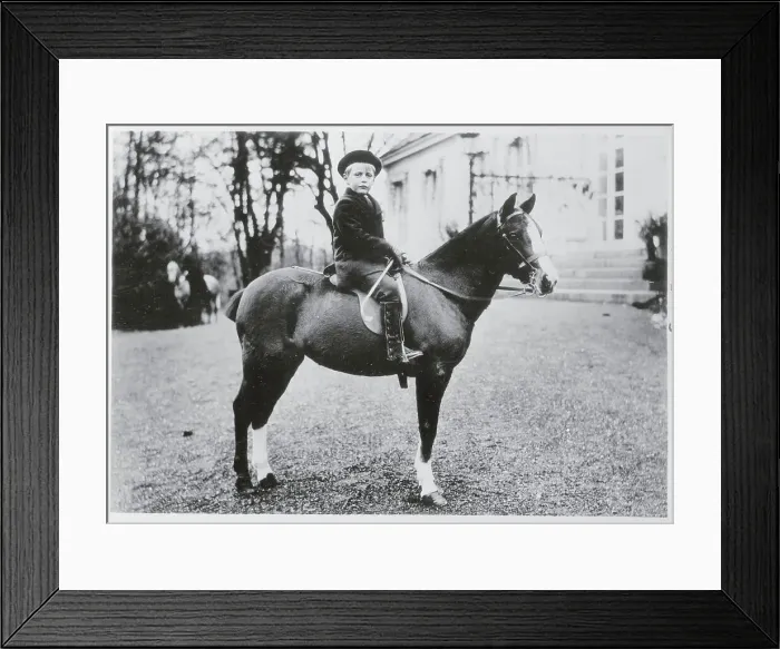 Framed Print : Prince Olav Riding a Horse Framed Print : Prince Olav Riding a Horse