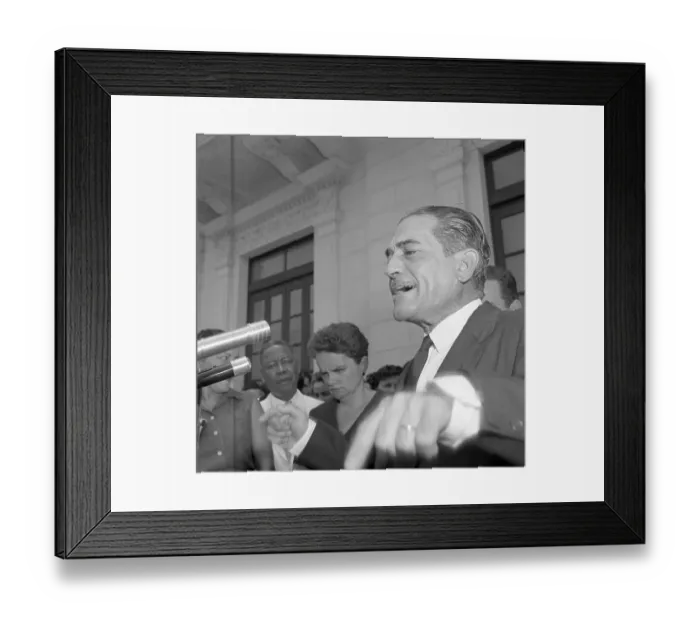 Framed Print : President Addresses Panamanian Crowd Framed Print : President Addresses Panamanian Crowd