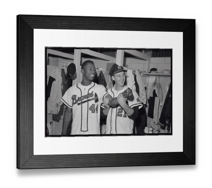 Framed Print : Spahn Checking Aaron's Arm Framed Print : Spahn Checking Aaron's Arm