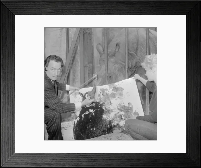 Framed Print : Salvador Dali Creating Creative Artwork Framed Print : Salvador Dali Creating Creative Artwork