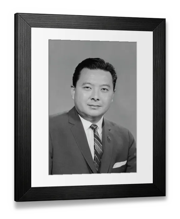 Framed Print : US Senate Candidate Daniel Inouye Framed Print : US Senate Candidate Daniel Inouye