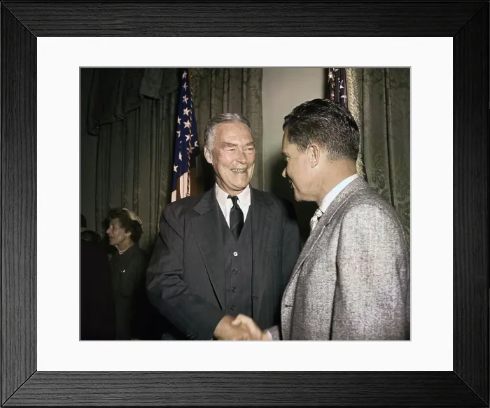 Framed Print : Richard Nixon and Christian Herter Shaking Hands Framed Print : Richard Nixon and Christian Herter Shaking Hands