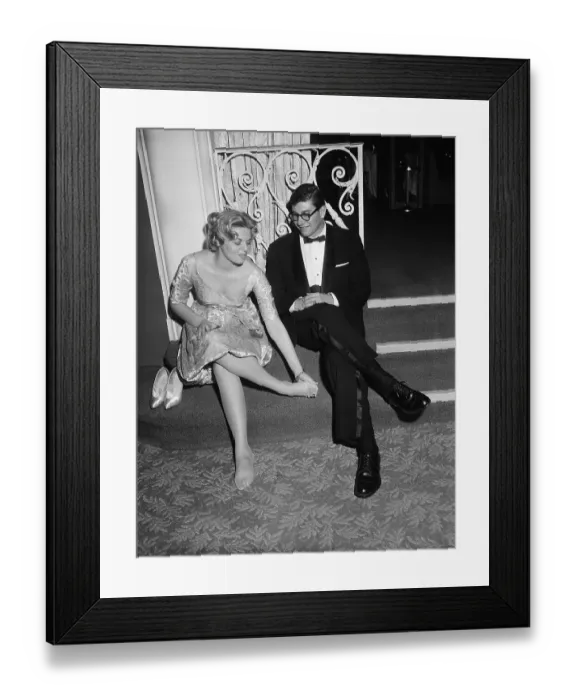 Framed Print : Couple Seated with Girl Rubbing Feet Framed Print : Couple Seated with Girl Rubbing Feet