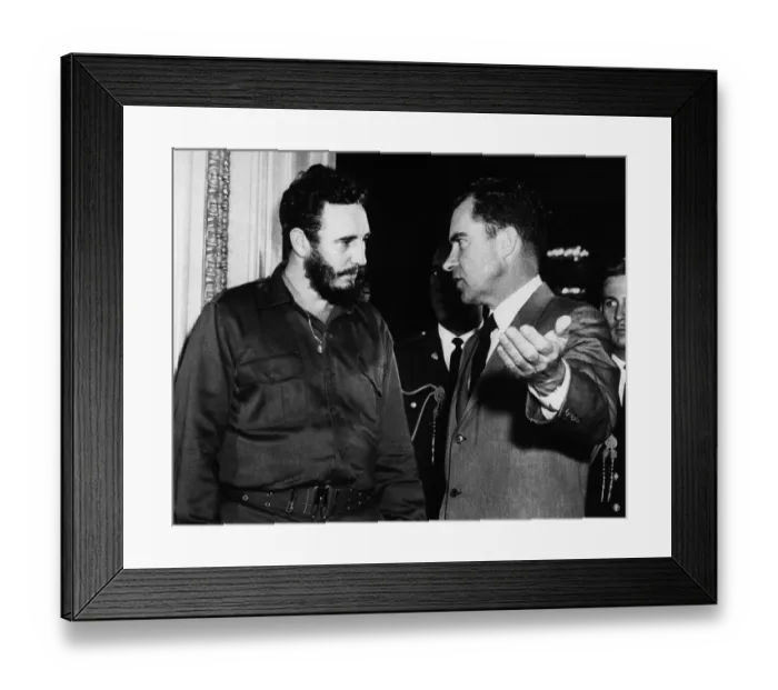 Framed Print : Vice President Nixon with Premier Fidel Castro