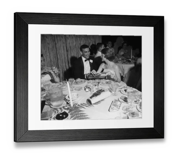 Framed Print : Boy Helps Prom Date Select Appetizer Framed Print : Boy Helps Prom Date Select Appetizer
