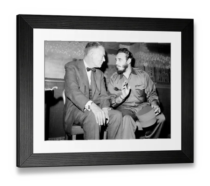 Framed Print : Fidel Castro Sitting and Conversing With Christian A. Herter Framed Print : Fidel Castro Sitting and Conversing With Christian A. Herter