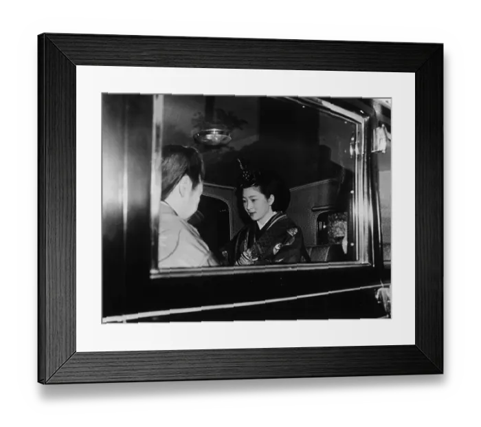 Framed Print : Michiko Shoda Riding to Her Wedding Framed Print : Michiko Shoda Riding to Her Wedding