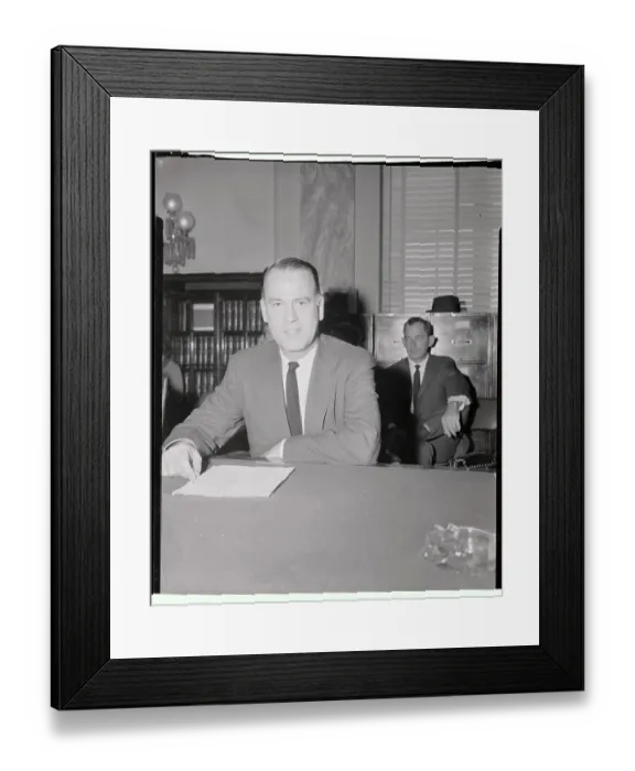 Framed Print : Potter Stewart Sitting in Nomination Hearing Framed Print : Potter Stewart Sitting in Nomination Hearing