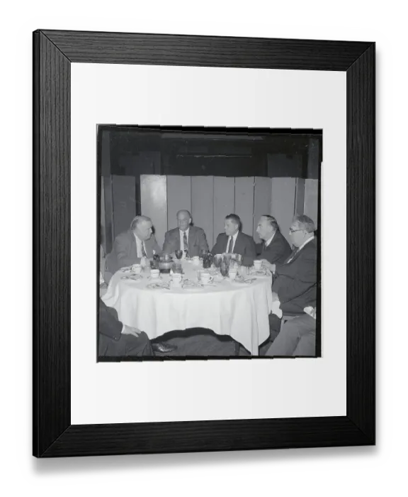 Framed Print : Labor Leaders Meeting at Luncheon