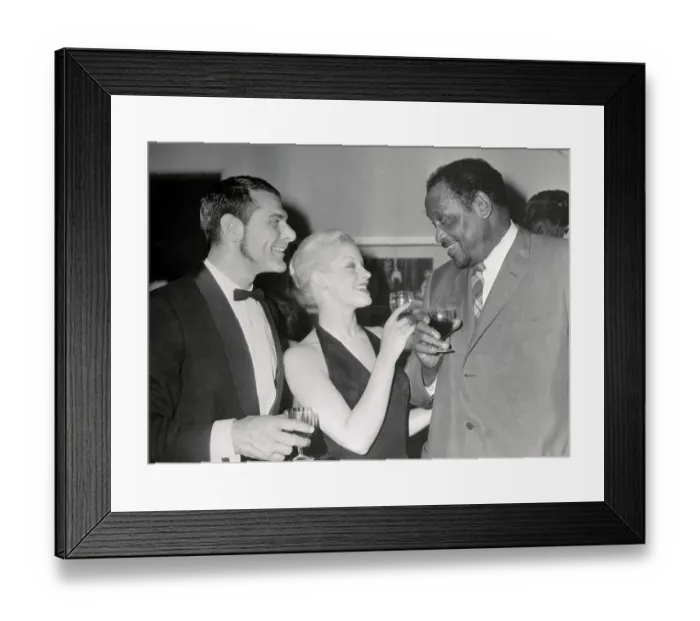 Framed Print : Paul Robeson Having a Drink with Costars of Othello Framed Print : Paul Robeson Having a Drink with Costars of Othello