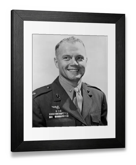 Framed Print : Portrait of John Glenn Framed Print : Portrait of John Glenn