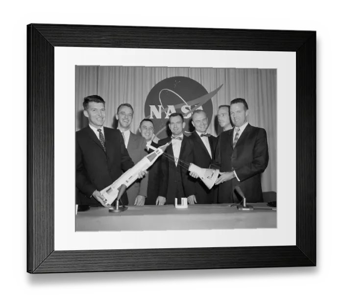 Framed Print : Test Pilots Chosen as First Astronauts Framed Print : Test Pilots Chosen as First Astronauts