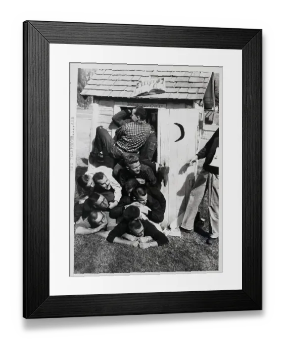 Framed Print : Outhouse Cramming, Brookings, Sd Framed Print : Outhouse Cramming, Brookings, Sd