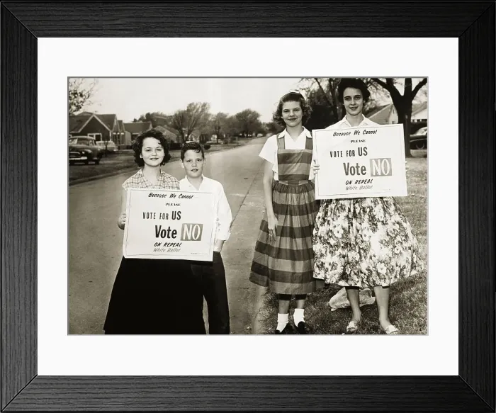 Framed Print : Teenagers Against Repeal of Prohibition Framed Print : Teenagers Against Repeal of Prohibition