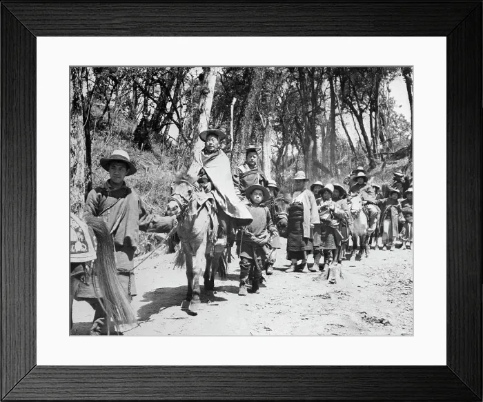 Framed Print : Abbot of Tibet Leading Caravan Framed Print : Abbot of Tibet Leading Caravan