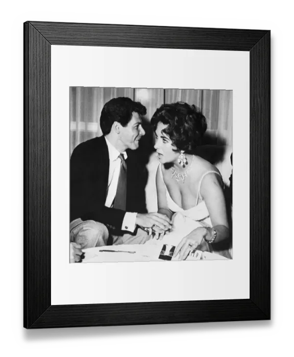 Framed Print : Liz Taylor and Eddie Fisher Holding Hands Framed Print : Liz Taylor and Eddie Fisher Holding Hands