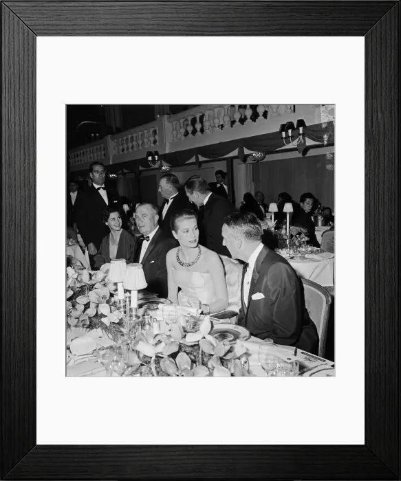 Framed Print : Princess Grace at a Dinner Framed Print : Princess Grace at a Dinner
