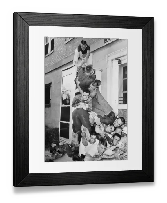 Framed Print : Twenty-Four College Students in a Telephone Booth Framed Print : Twenty-Four College Students in a Telephone Booth