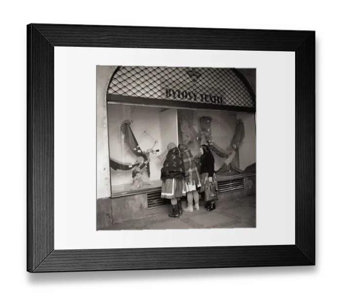 Framed Print : Country Women Window Shopping in Prague Framed Print : Country Women Window Shopping in Prague