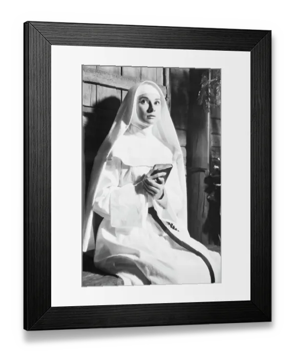 Framed Print : Audrey Hepburn in Costume as Sister Luke Framed Print : Audrey Hepburn in Costume as Sister Luke