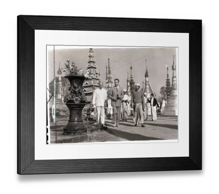 Framed Print : Dag Hammarkjold Visits Burmese Shrine Framed Print : Dag Hammarkjold Visits Burmese Shrine