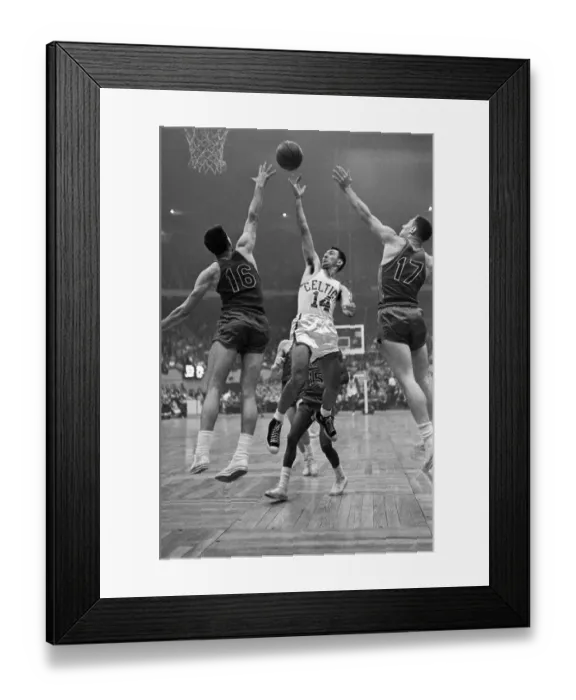 Framed Print : Bob Cousy Shoots Framed Print : Bob Cousy Shoots
