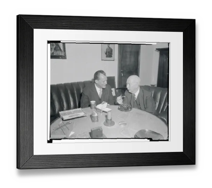 Framed Print : Willy Brandt and Konrad Adenauer Framed Print : Willy Brandt and Konrad Adenauer