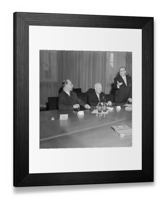 Framed Print : Nikita Khrushchev Meeting with East German Officials Framed Print : Nikita Khrushchev Meeting with East German Officials
