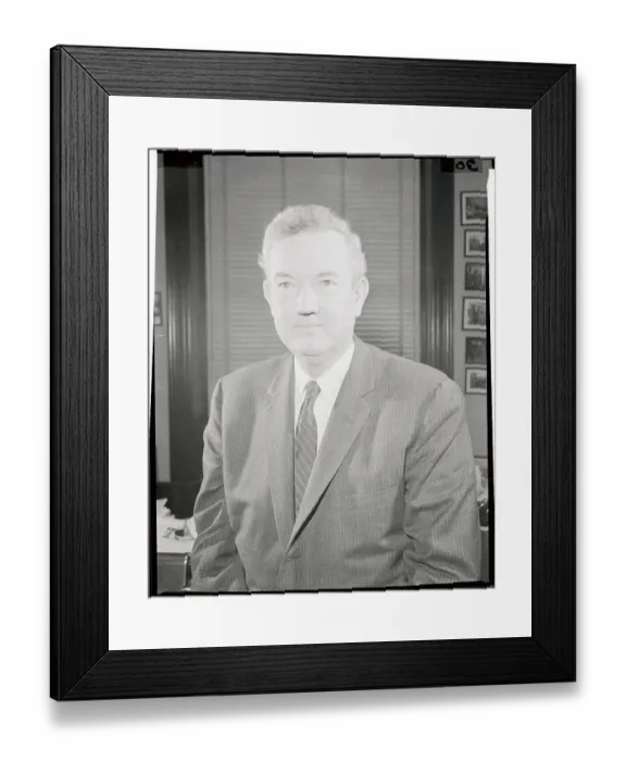 Framed Print : Portrait of Senator John Sparkman a Democrat from Alabama Framed Print : Portrait of Senator John Sparkman a Democrat from Alabama