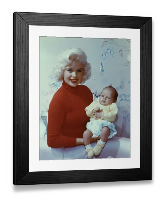 Framed Print : Jayne Mansfield Holding Her Son Framed Print : Jayne Mansfield Holding Her Son