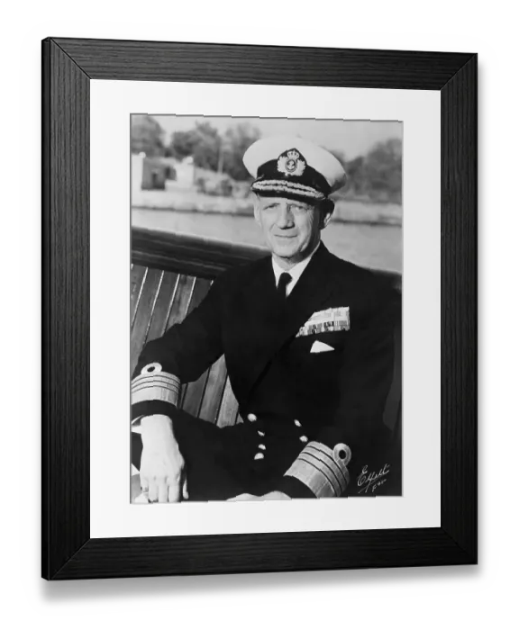 Framed Print : Denmark's King Frederick in Navy Attire
