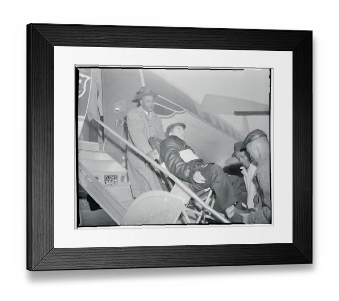Framed Print : Roy Campanella Boarding Plane Framed Print : Roy Campanella Boarding Plane