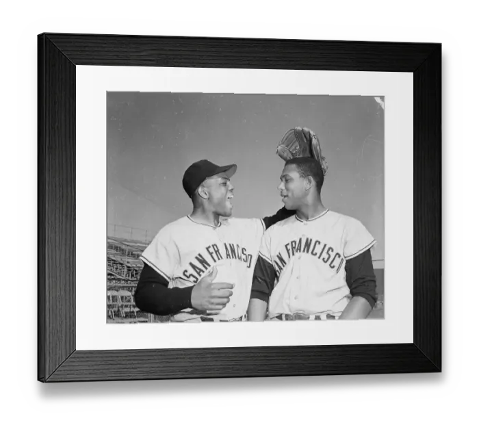 Framed Print : Willie Mays and Orlando Cepeda Standing Together Framed Print : Willie Mays and Orlando Cepeda Standing Together