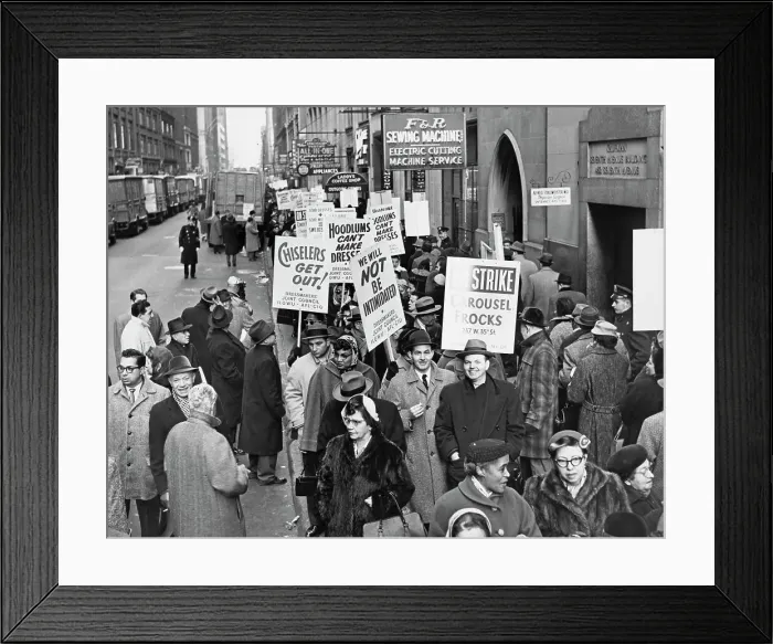 Framed Print : ILGWU Members Protest, NYC Framed Print : ILGWU Members Protest, NYC