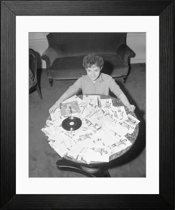 Framed Print : Brenda Lee Autographs Photos Of Herself Framed Print : Brenda Lee Autographs Photos Of Herself