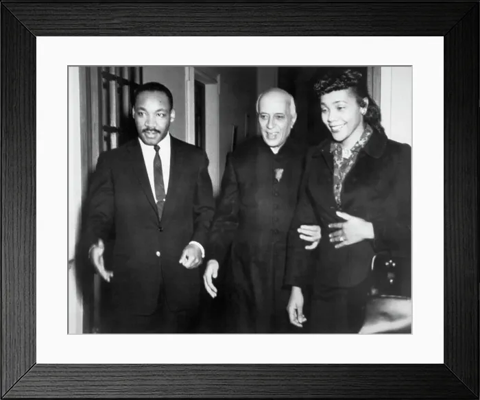 Framed Print : Martin Luther and Coretta King with Jawaharlal Nehru Framed Print : Martin Luther and Coretta King with Jawaharlal Nehru