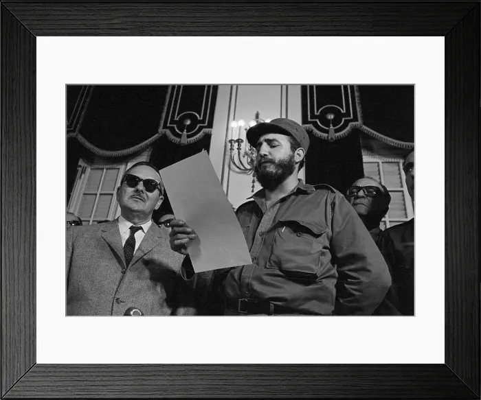 Framed Print : Fidel Castro Reading the Oath of Office Framed Print : Fidel Castro Reading the Oath of Office